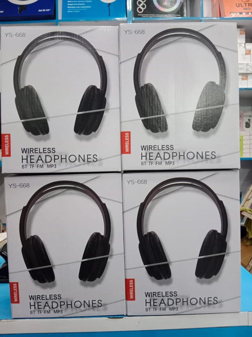 668 Black Wireless Bluetooth Headphones - Oshi.pk - Buy & Sell Online