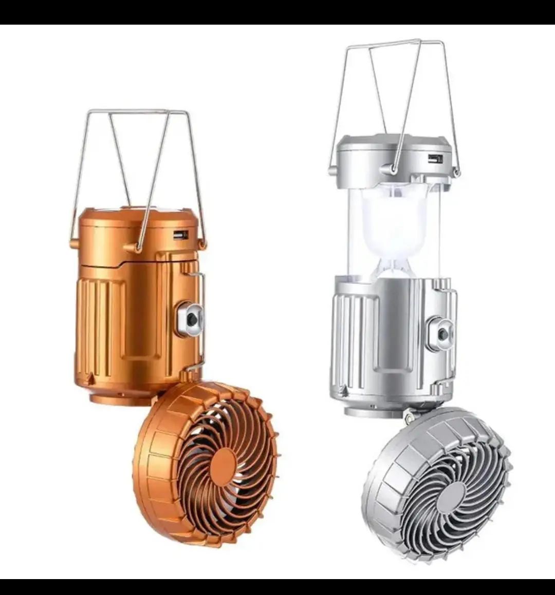 6in1 portable outdoor LED camping lantern with fan solar charge rechargeable light energy saving tent lamp flashlight - Oshi.pk - Buy & Sell Online