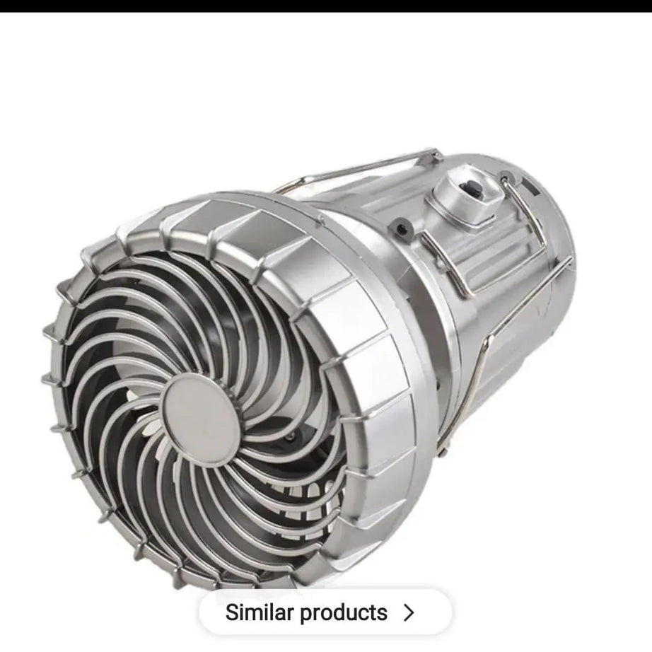 6in1 portable outdoor LED camping lantern with fan solar charge rechargeable light energy saving tent lamp flashlight - Oshi.pk - Buy & Sell Online