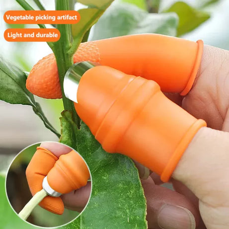 6pcs 1Set Silicone Thumb Knife With Finger Protector Gears Cutting Vegetable Harvesting Knife Plant Blade Kitchen Accessories - Oshi.pk - Buy & Sell Online