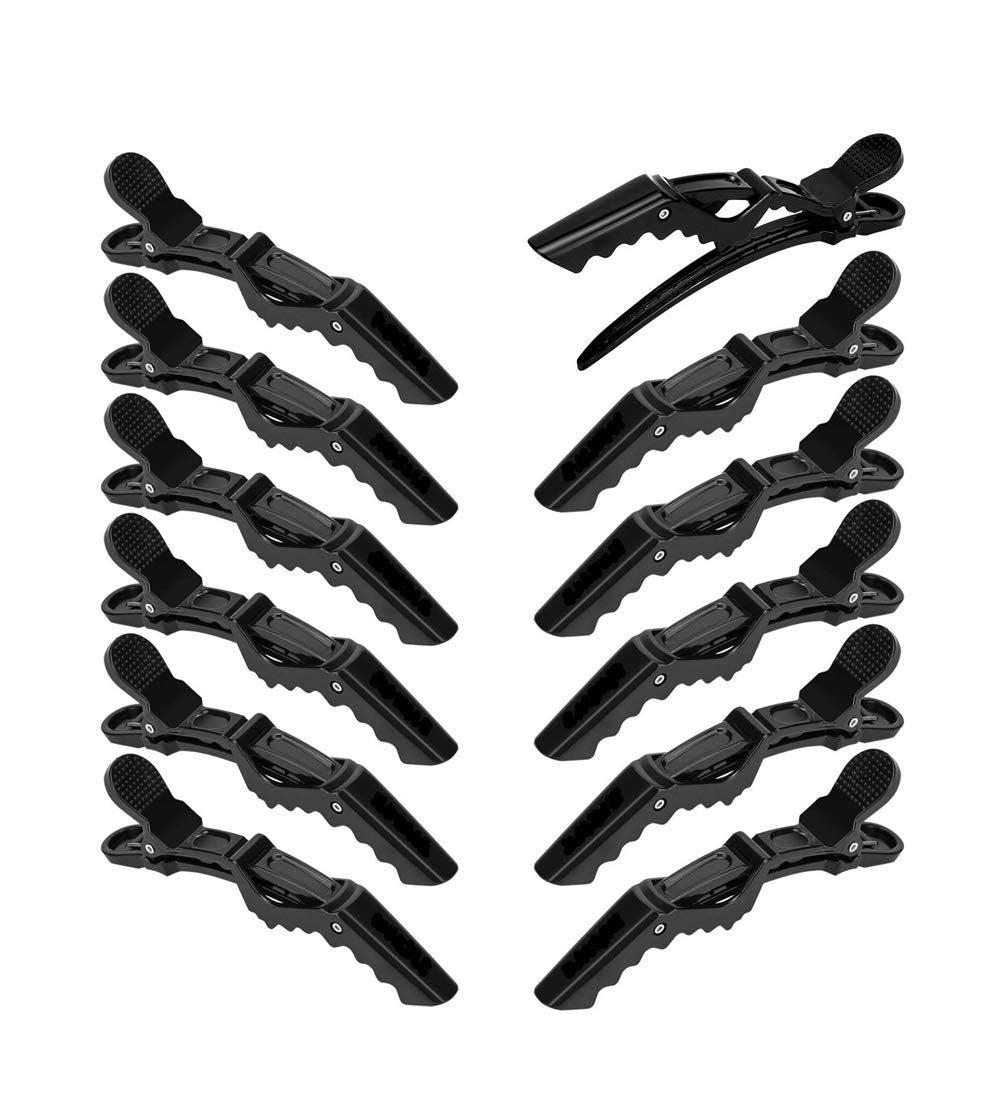 6Pcs/Pack Hair Salon Plastic Crocodile Barrette Hair Section Clip Grip Hairdressing Clamps Claw Clip Tool Accessories-Black - Oshi.pk - Buy & Sell Online