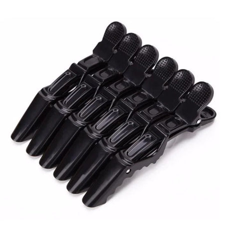 6Pcs/Pack Hair Salon Plastic Crocodile Barrette Hair Section Clip Grip Hairdressing Clamps Claw Clip Tool Accessories-Black - Oshi.pk - Buy & Sell Online