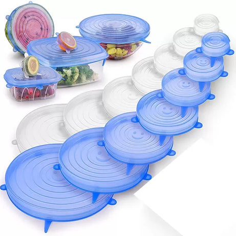 6pcs Reusable Silicone Stretch Lids