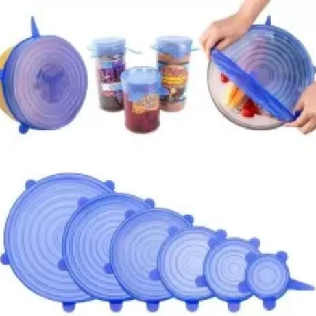 6Pcs silicone Stretch bowl covers Lids - Oshi.pk - Buy & Sell Online