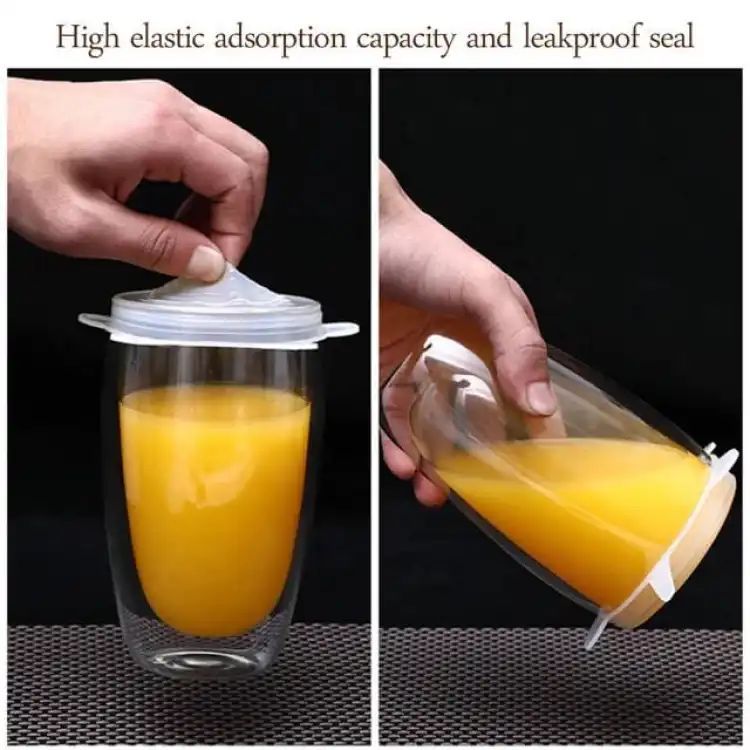 6Pcs Universal Food Silicone Cover Silicone Stretch Lids For Cookware Reusable Stretch Lids Silicone Lid Covers Silicone Lids - Oshi.pk - Buy & Sell Online