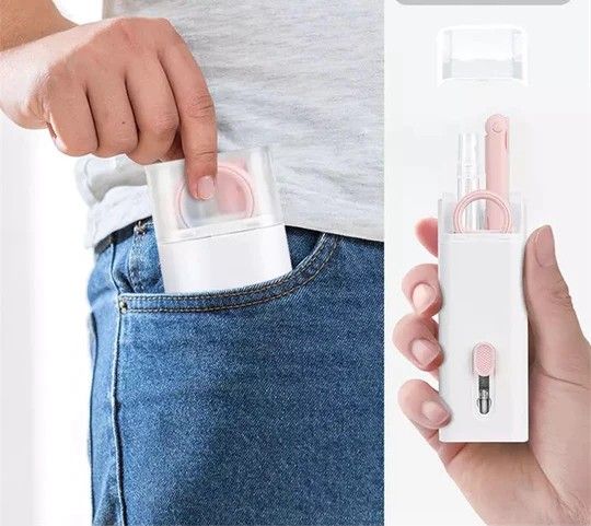 7 In 1 Cleaning Brush Set, Multifunctional Phone Keyboard Cleaning Kit, Computer Dust Cleaning, Cleaning Brush Tool for Airpods Earbud Cell Phone Lapt - Oshi.pk - Buy & Sell Online