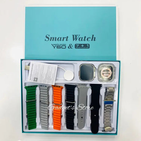 7in1 Ultra Smart Watch Y60 Ultra Smart Watch HD Display Bluetooth Calling All Sports Features - Oshi.pk - Buy & Sell Online