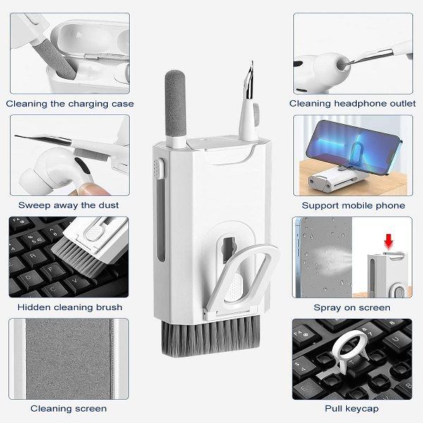 8 in 1 Multifunctional Keyboard Cleaning Brush with Keycap Puller - Oshi.pk - Buy & Sell Online