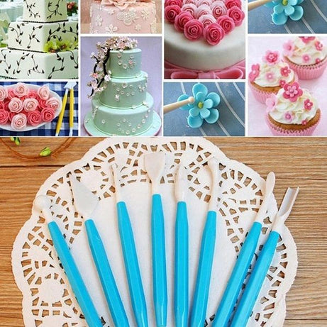 8pcs with 16 Different Shapes Modeling Set for Fondant Gum Paste Sugar Craft and Cake Decoration - Oshi.pk - Buy & Sell Online
