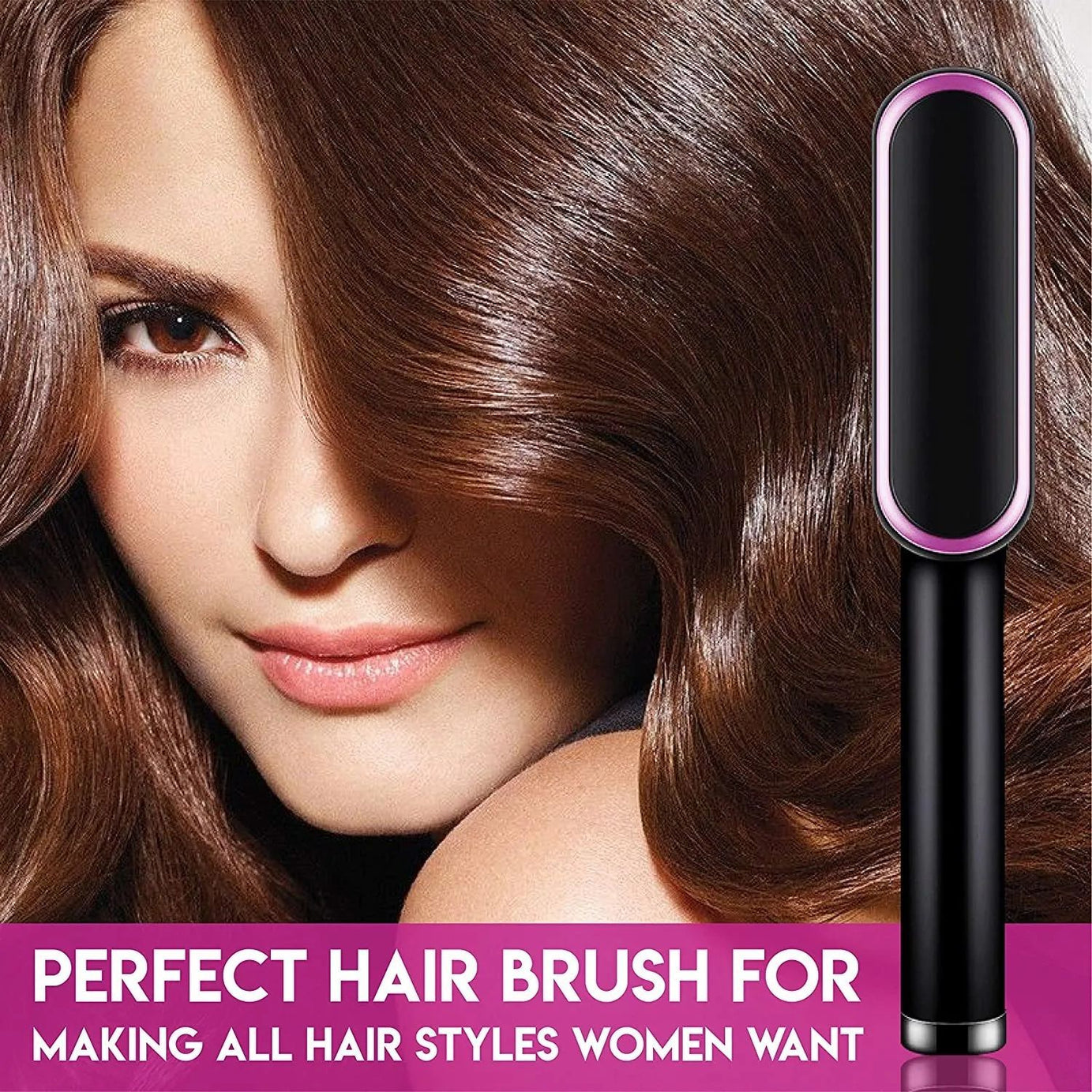 909 Brush Hair Straightener Brush For Girls Comb Style / Hair Styling Hair Comb Brush Multi Color - Oshi.pk - Buy & Sell Online