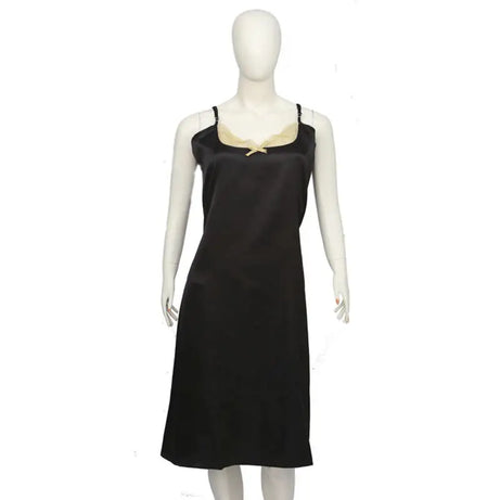 Solid Satin Long Chemise with Lace (CHE-04) - Oshi.pk - Buy & Sell Online