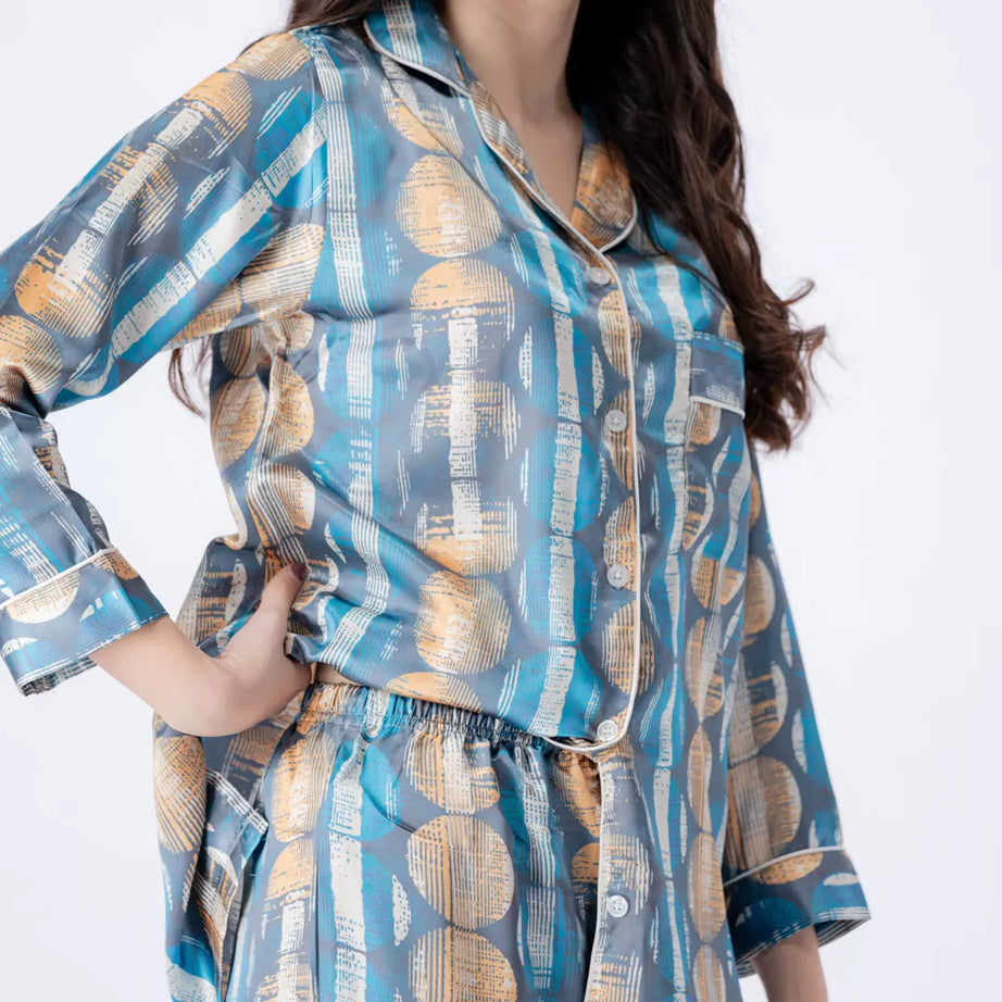 Valerie Nightwear Smoothy Satin Pajama set COMFORTABLE and BREATHABLE - Oshi.pk - Buy & Sell Online