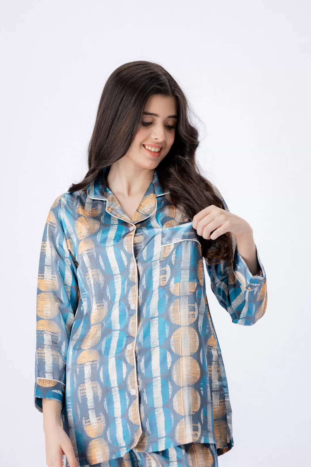 Valerie Nightwear Smoothy Satin Pajama set COMFORTABLE and BREATHABLE - Oshi.pk - Buy & Sell Online