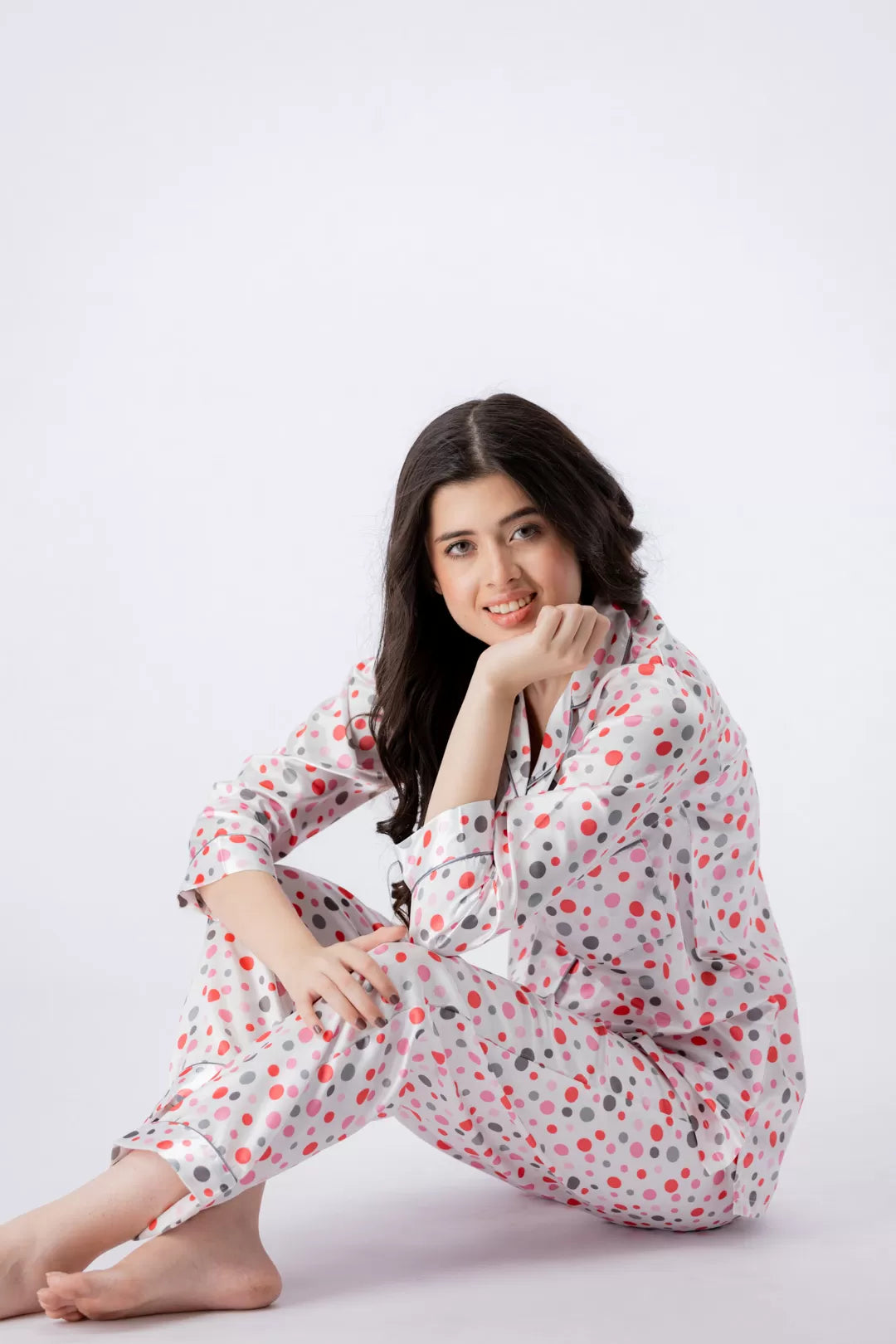 Valerie Nightwear Smoothy Satin Pajama set COMFORTABLE and BREATHABLE - Oshi.pk - Buy & Sell Online