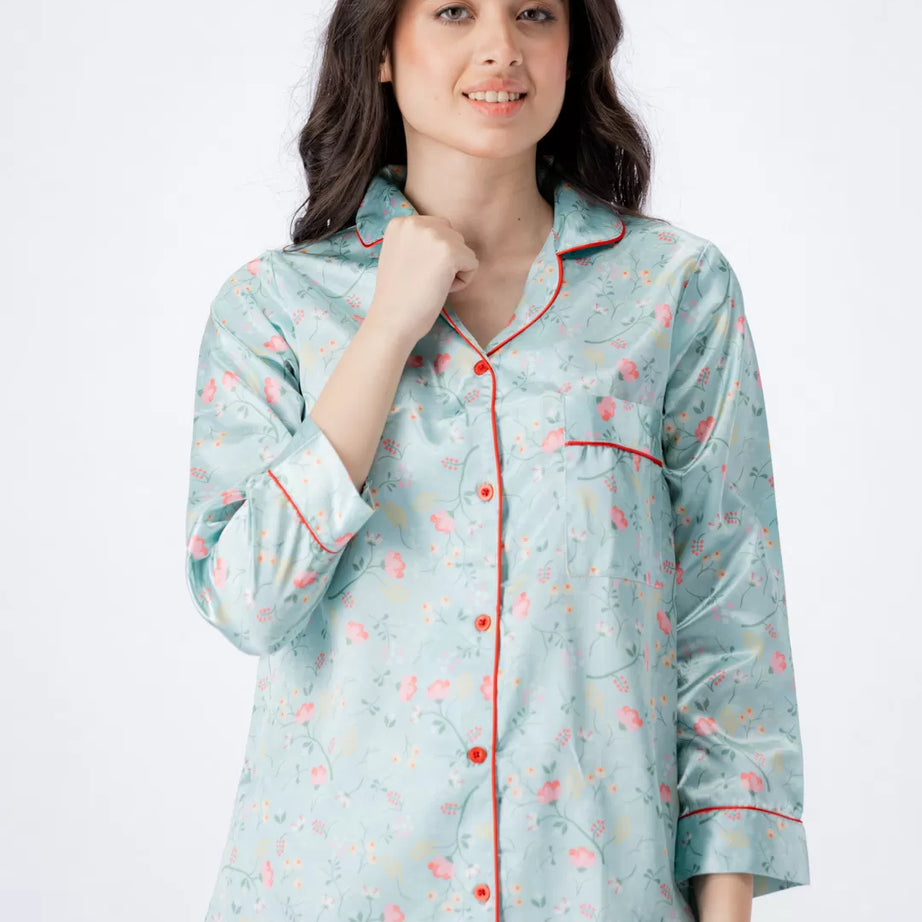  Valerie Nightwear Smoothy Satin Pajama set COMFORTABLE and BREATHABLE - Oshi.pk - Buy & Sell Online