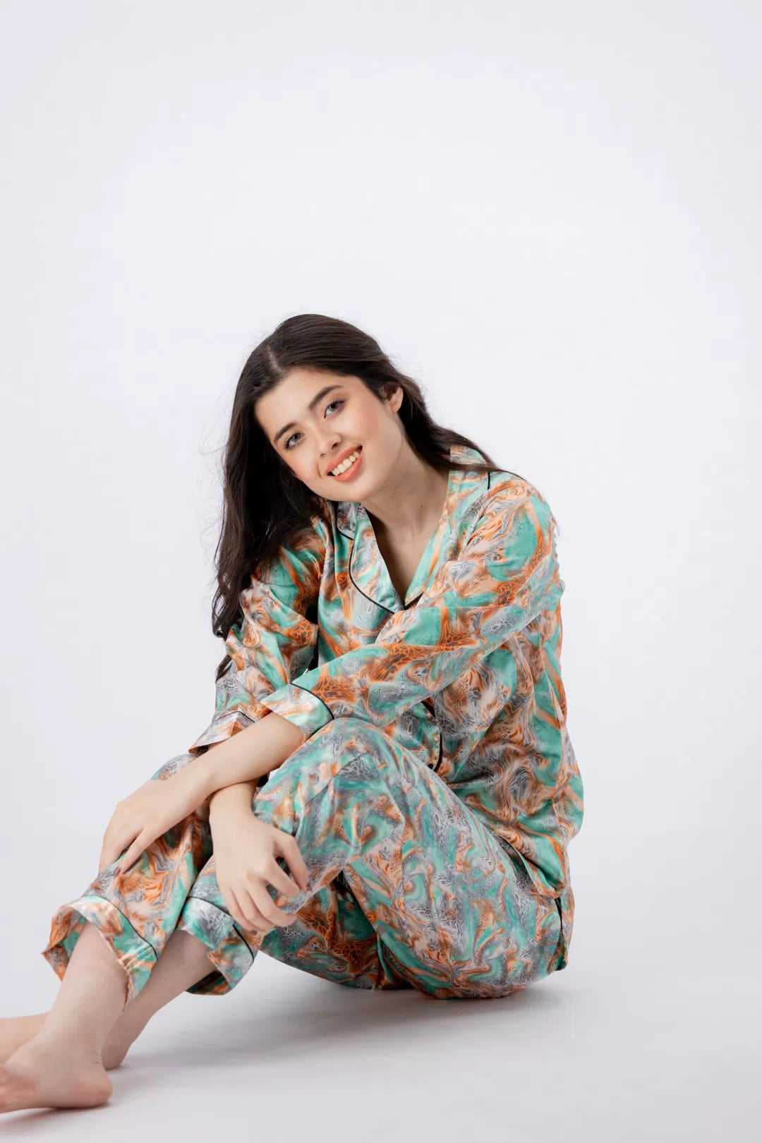  Valerie Nightwear Smoothy Satin Pajama set COMFORTABLE and BREATHABLE - Oshi.pk - Buy & Sell Online