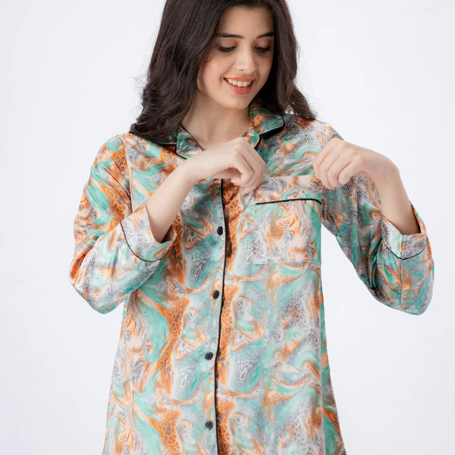  Valerie Nightwear Smoothy Satin Pajama set COMFORTABLE and BREATHABLE - Oshi.pk - Buy & Sell Online