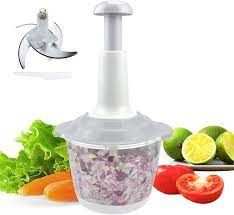 Manual Food Chopper, 1.5L & 2L Speedy Chopper with 3 & 4 Curved Stainless Steel Blades