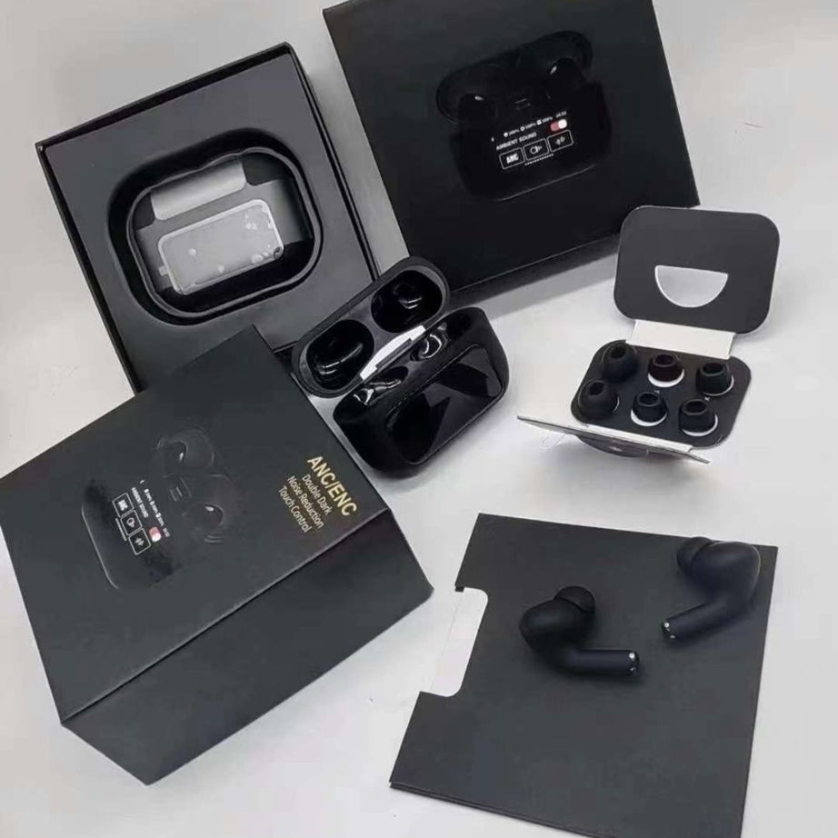 A9 AirPods Pro 2 LCD Display with ANC/ENC Feature Extra Bass with Lanyard and Buzzer Sound - Oshi.pk - Buy & Sell Online