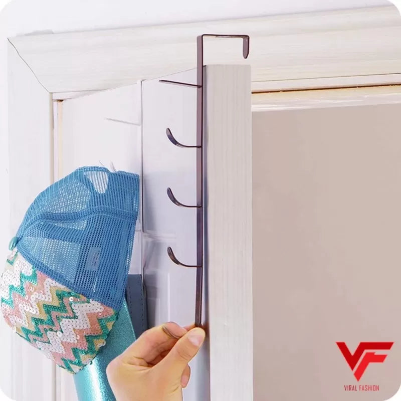 ABS Over The Door Hook Hanger 5-Hook Heavy-Duty Organizer Rack For Coats, Hats, Robes, Shirts, Belts, Bags, Towels, Scarf, Cupboard Door Kitchen Cabin - Oshi.pk - Buy & Sell Online