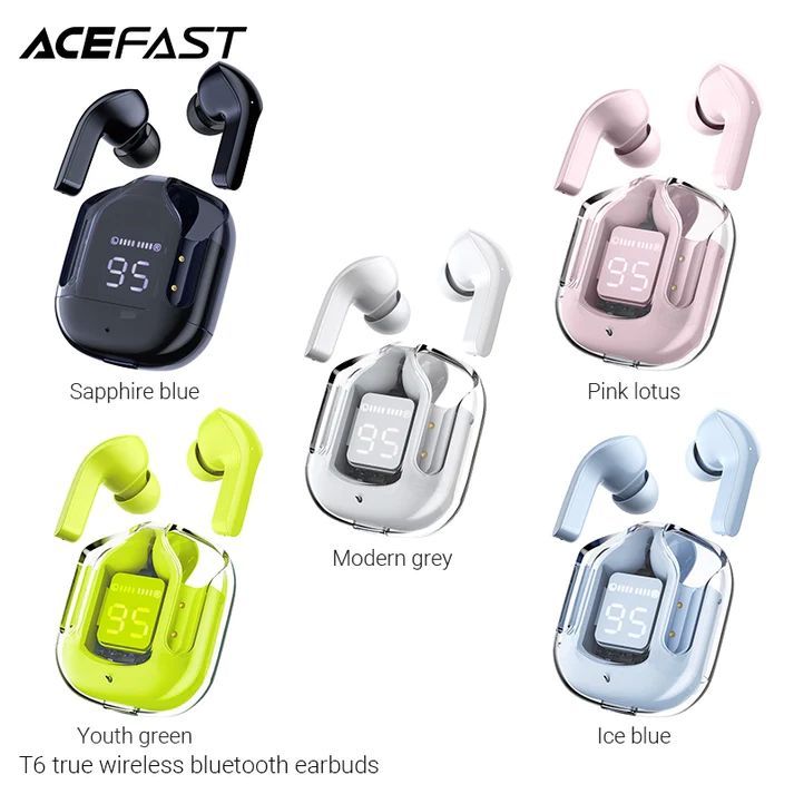 Acefast T6 Tws High Quality Wireless Earphone LED Display Earphone Bluetooth Headphones Noise Reduction Earbuds Gaming Headsets - Oshi.pk - Buy & Sell Online