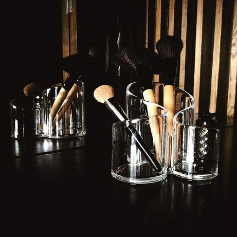 Acrylic 3 Compartment Wavy Makeup Organizer - Oshi.pk - Buy & Sell Online