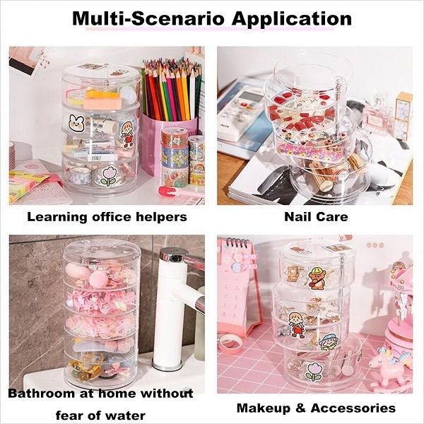 Acrylic 360 Degree Creative Rotating Jewelry Box Organizer - Oshi.pk - Buy & Sell Online