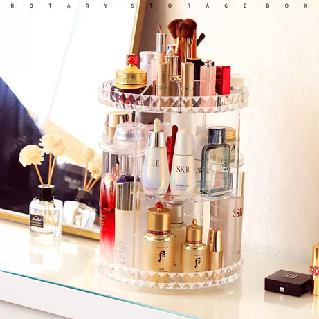 acrylic 360 Degree Rotating Makeup Organizer