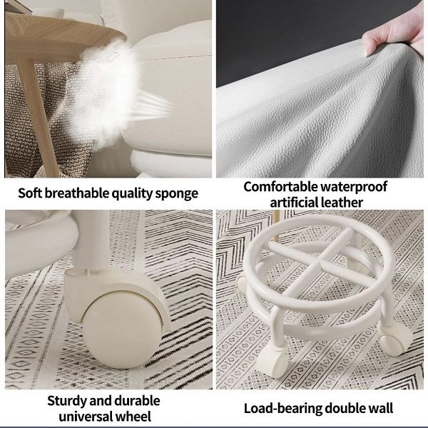 Acrylic 360° Rotatable Transparent Chair Smart Wheels Ideal for Adults & Kids - Oshi.pk - Buy & Sell Online