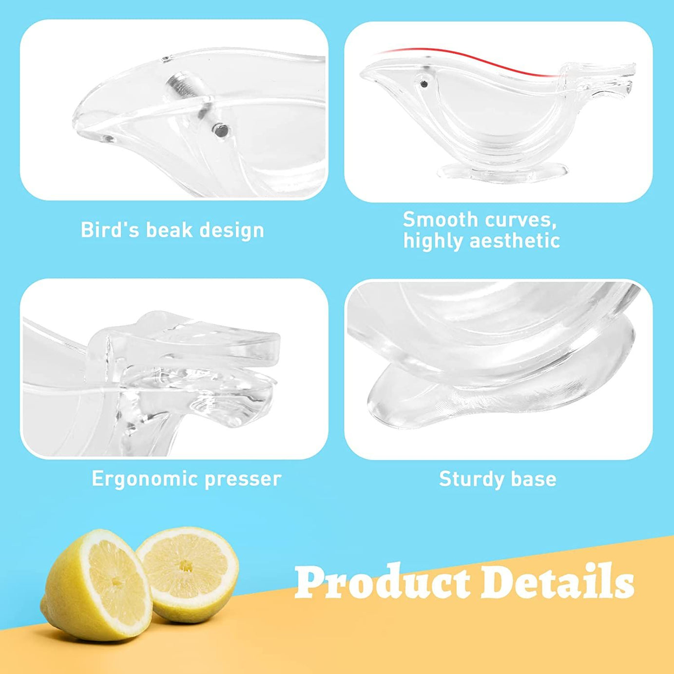 Acrylic Lemon Slice Juicer Manual Lemon Juicer, Acrylic Manual Lemon Slice Squeezer, Portable Transparent Fruit Juicer - Oshi.pk - Buy & Sell Online