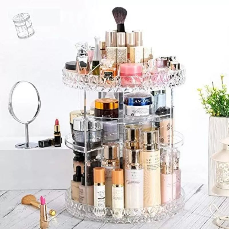 Acrylic Rotating Cosmetic Makeup Organizer