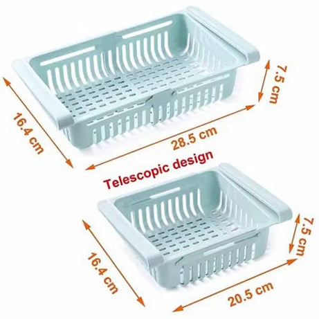 Adjustable Fridge Storage Basket Food Organizer (Pack of 2) - Oshi.pk - Buy & Sell Online