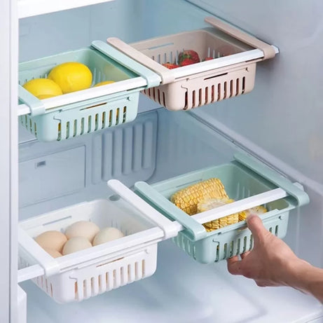 Adjustable Fridge Storage Basket Food Organizer (Pack of 2) - Oshi.pk - Buy & Sell Online