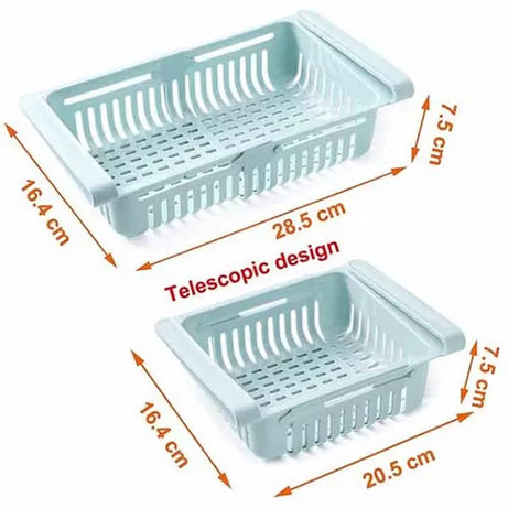 Adjustable Fridge Storage Basket (Pack of 2)