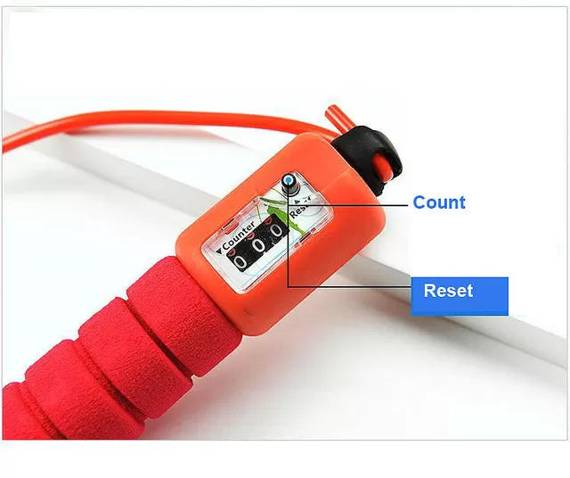 Adjustable Jump Ropes with Counter Sports Fitness Slim Speed Counting Skip Rope Sponge Handle Skipping Wire Fitness Equipment