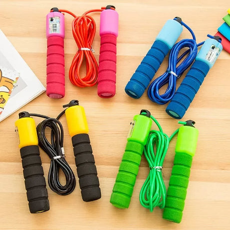 Adjustable Jump Ropes with Counter Sports Fitness Slim Speed Counting Skip Rope Sponge Handle Skipping Wire Fitness Equipment