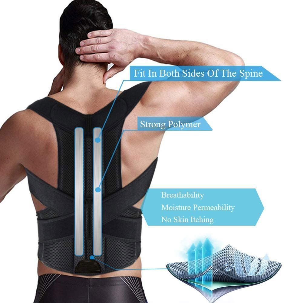 Adjustable Magnetic Therapy Posture Corrector Brace Shoulder Back Support Belt For Male Female Braces And Supports Belt - Oshi.pk - Buy & Sell Online