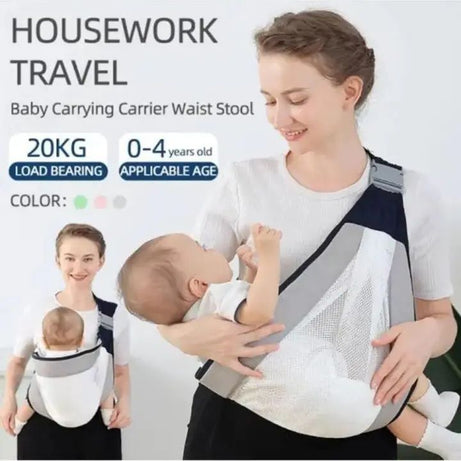 Adjustable Newborn Baby Carrier Sling Wrap Breathable Backpack Shoulder Strap For Baby Feeding - Oshi.pk - Buy & Sell Online