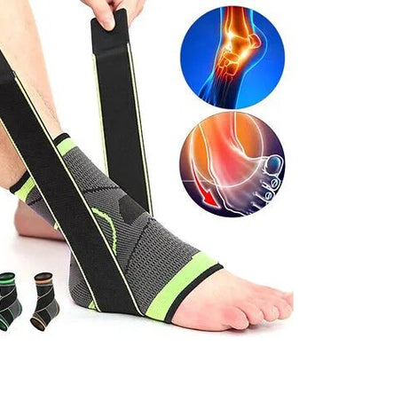 Adjustable Sports Ankle Support Compression Ankle Brace Protector Running Soccer Basketball Gym Ankle Stabilizer Bandage Strap - Oshi.pk - Buy & Sell Online