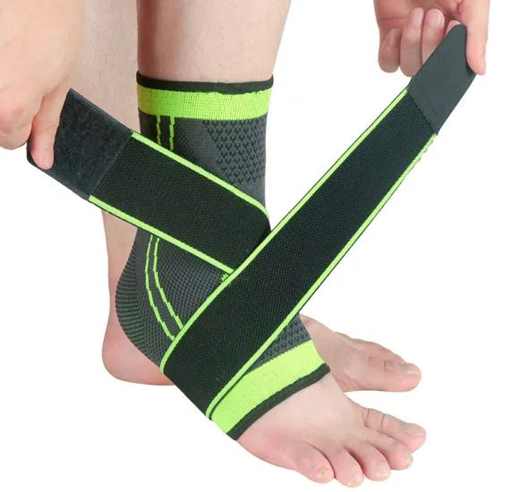 Adjustable Sports Ankle Support Compression Ankle Brace Protector Running Soccer Basketball Gym Ankle Stabilizer Bandage Strap - Oshi.pk - Buy & Sell Online