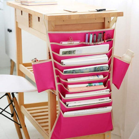 Adjustable Table Desk Side Hanging Books Stationery Organizer Storage Bag - Oshi.pk - Buy & Sell Online