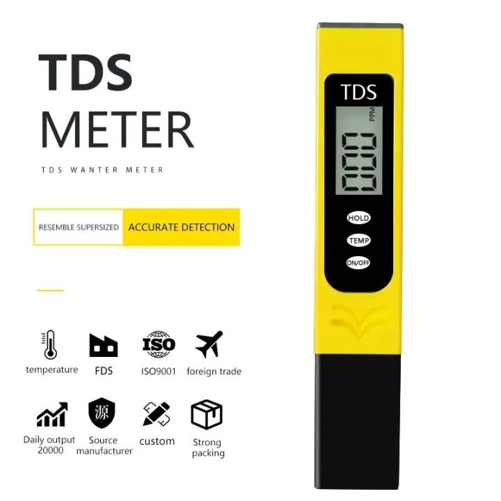 ADVANCED™ Digital Pocket TDS Meter with Temperature and Water Quality Measurement, Testing Mete