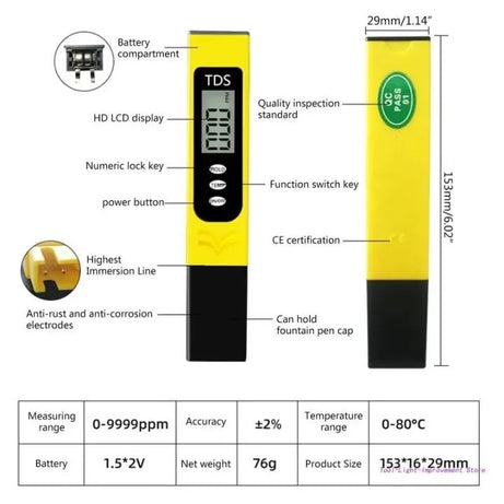 ADVANCED™ Digital Pocket TDS Meter with Temperature and Water Quality Measurement, Testing Mete - Oshi.pk - Buy & Sell Online