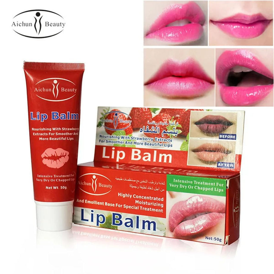 Aichun Beauty lip balm moisturizing and soothing highly concentrated lips with strawberry - 50 gm AC31174 - Oshi.pk - Buy & Sell Online