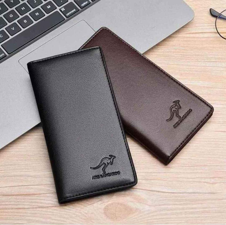 AIKS KANGROO Slim Long Mobile Money & Card Holder Leather Wallet for Men's - Oshi.pk - Buy & Sell Online