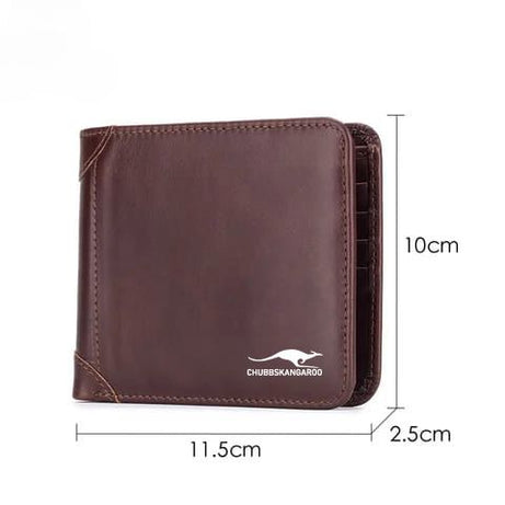 Aiks Wallet Men's RFID Blocking PU Leather Wallet with Zipper Multi Business Card Holder Purse - Oshi.pk - Buy & Sell Online