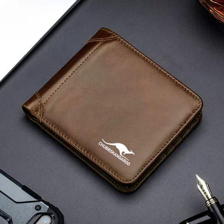 Aiks Wallet Men's RFID Blocking PU Leather Wallet with Zipper Multi Business Card Holder Purse - Oshi.pk - Buy & Sell Online