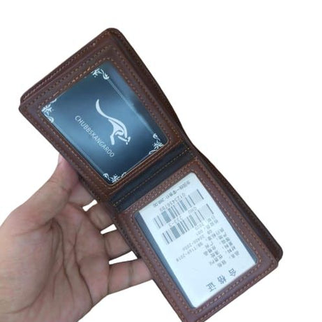 Aiks Wallet Men's RFID Blocking PU Leather Wallet with Zipper Multi Business Card Holder Purse - Oshi.pk - Buy & Sell Online