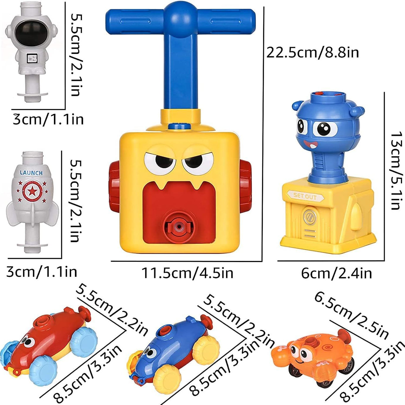 Air Power Toy Powered Balloon Launch Tower Balloon Car Toys for Kids - Oshi.pk - Buy & Sell Online