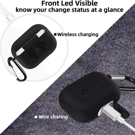 Airpods_ Pro 2 Soft Silicone Protective Anti Dust-Proof Case With Clip Holder - High Quality Flexible Anti Scratch Cover Protection Pouch - Various Co - Oshi.pk - Buy & Sell Online